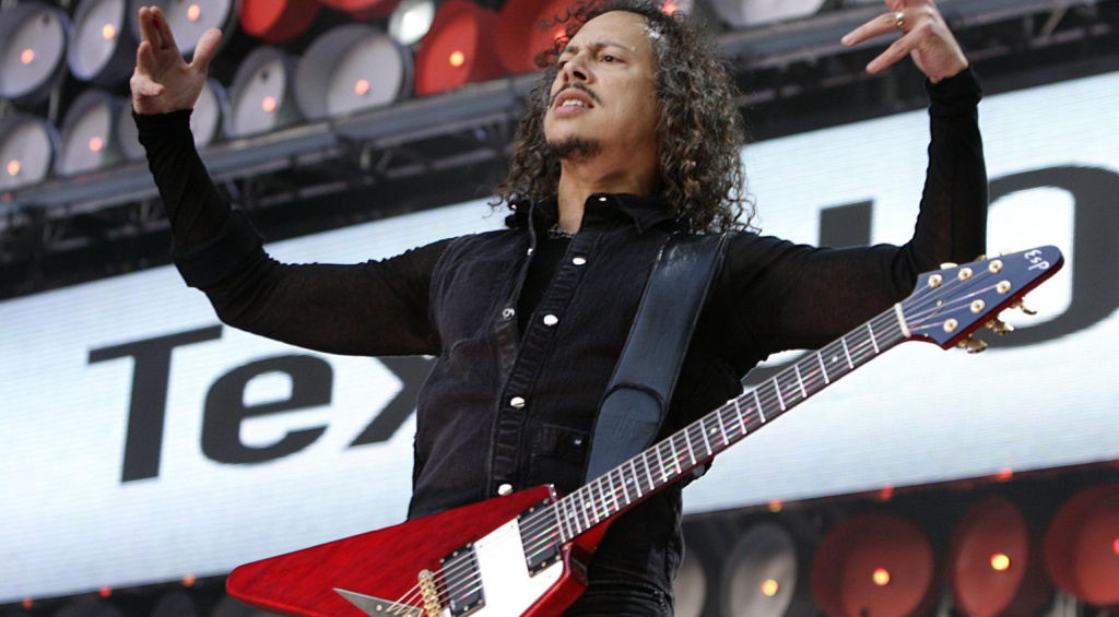 Kirk Hammett mit Flying V